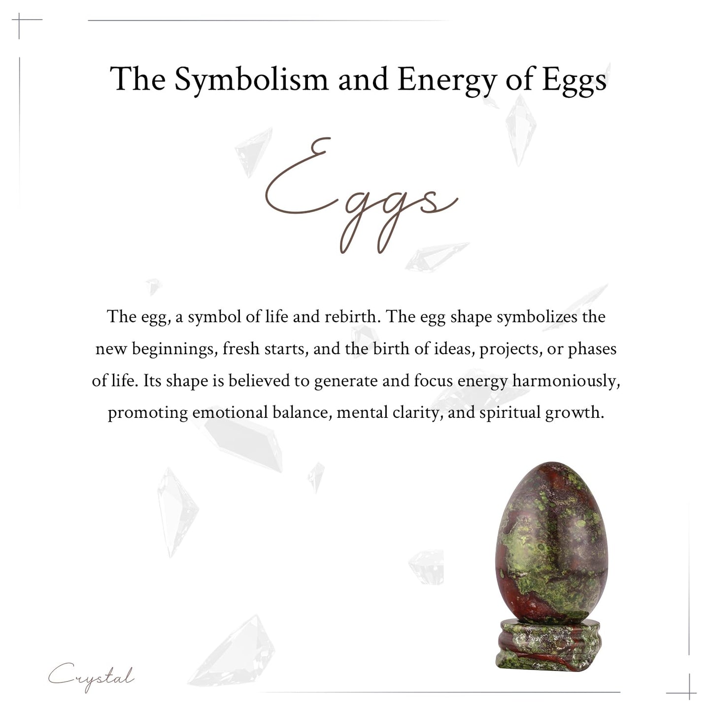 mookaitedecor Dragon Blood Jasper Crystal Egg with Stone Stand, Polished Gemstone Sphere Figurines for Divination and Home Decoration