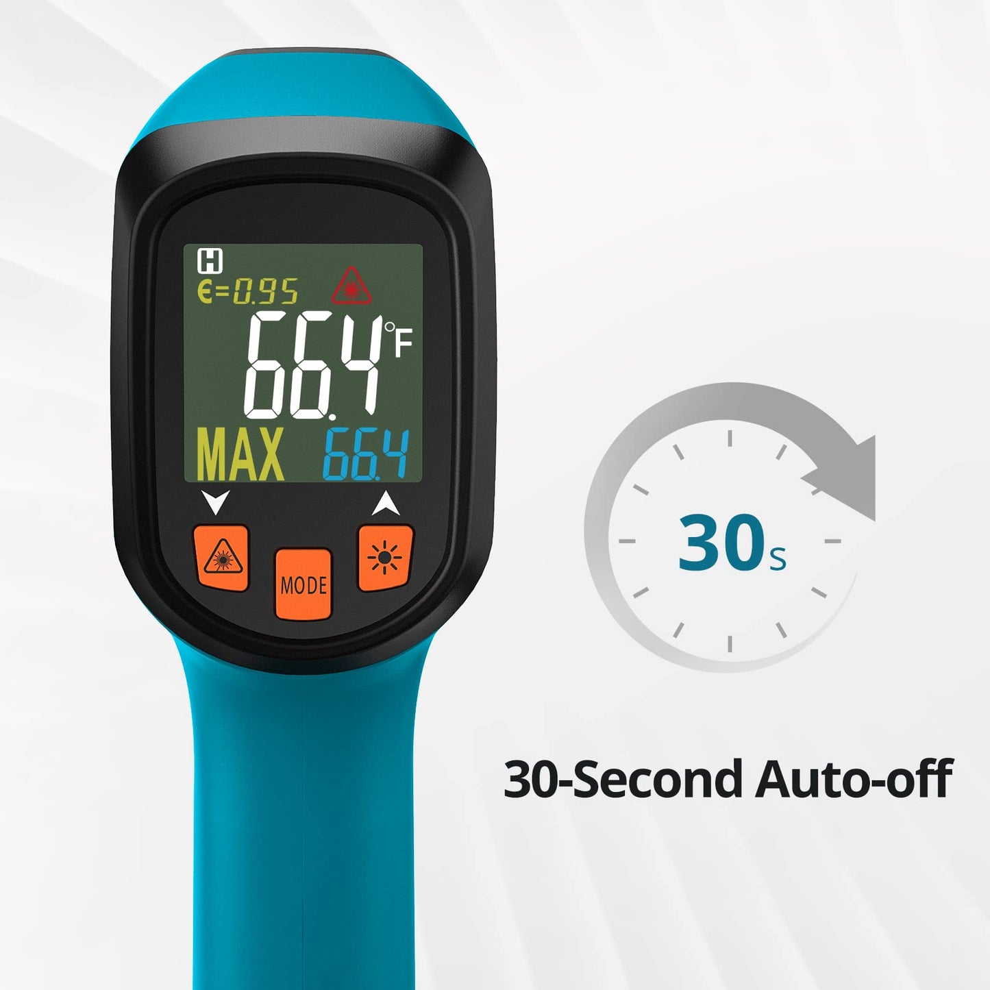 Tilswall Infrared Thermometer Non-Contact Digital Laser Temperature Gun, -50℃~600℃ (-58℉~1112℉) with Adjustable Emissivity, High/Low Temperature Alarm, for Cooking/Pizza Oven/BBQ, Not for Human