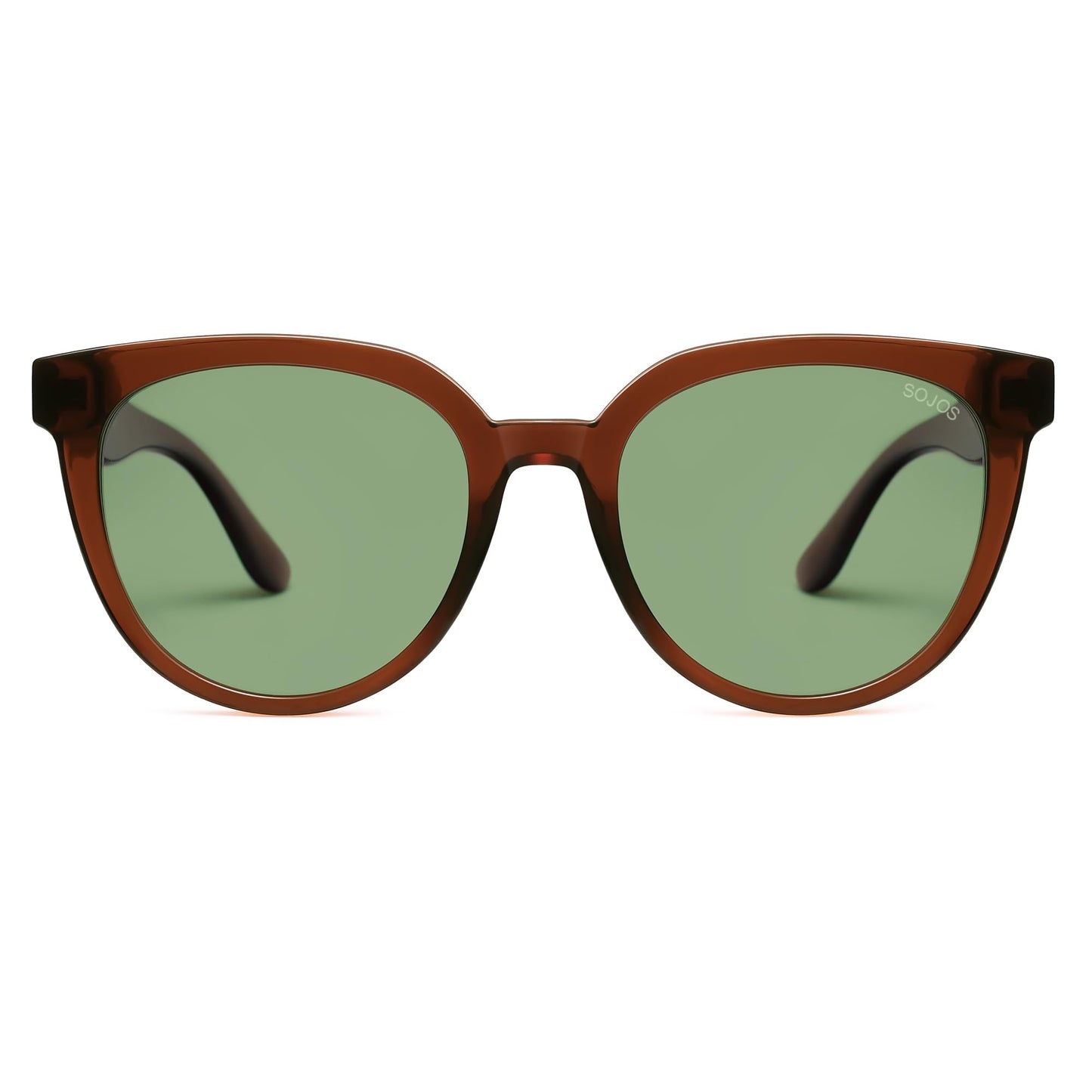 SOJOS Trendy Cat Eye Round Polarized Sunglasses for Women Fashion UV Protection Sunnies Sunglasses SJ2175