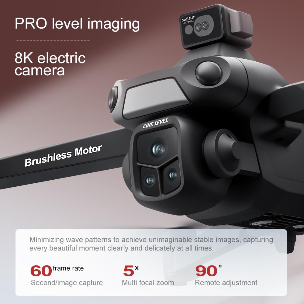 V918 GPS Drone with Camera for Adults 4K, RC Drones with 5 inch HD Screen, 50 Mins Flight Time, 3KM Long Control Range, 360° Obstacle Avoidance, Headless Mode, Auto Return, Circle Fly and Follow Me, Lightweight and Foldable Quadcopter for Beginner Gifts T