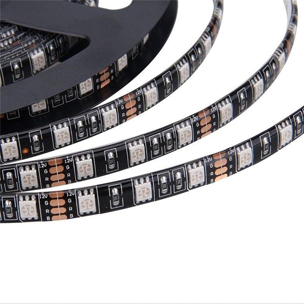 SOCAL-LED LIGHTING 5M 16.4ft Yellow Flexible LED Strip High Power Bright 300 SMD 5050 with Double Side Tape, IP65 Waterproof, Cuttable, Black PCB