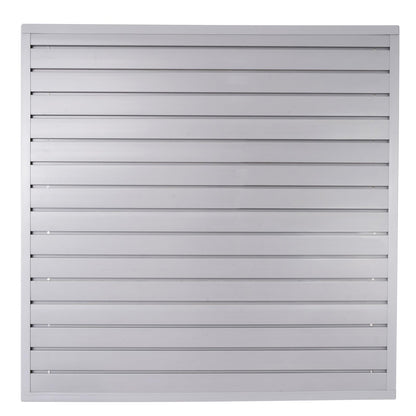 Slatwall Panel Garage Organizer Heavy Duty Wall Mounted, PVC Slat Panels Home Storage System, Tool Organization Peg Board 4ft by 4ft (Gray)