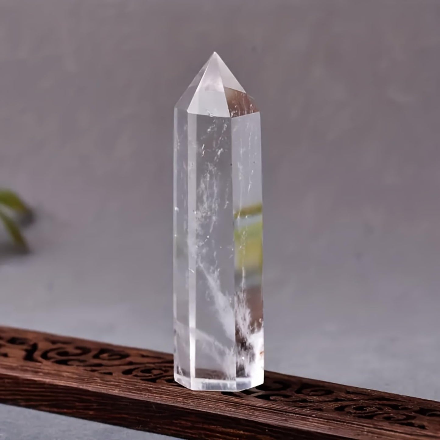 YOUNAIERZX Natural Clear Quartz Crystal Tower Obelisk Hexagonal Prism Stone 70-100mm Polished Healing Crystal for Home Decoration