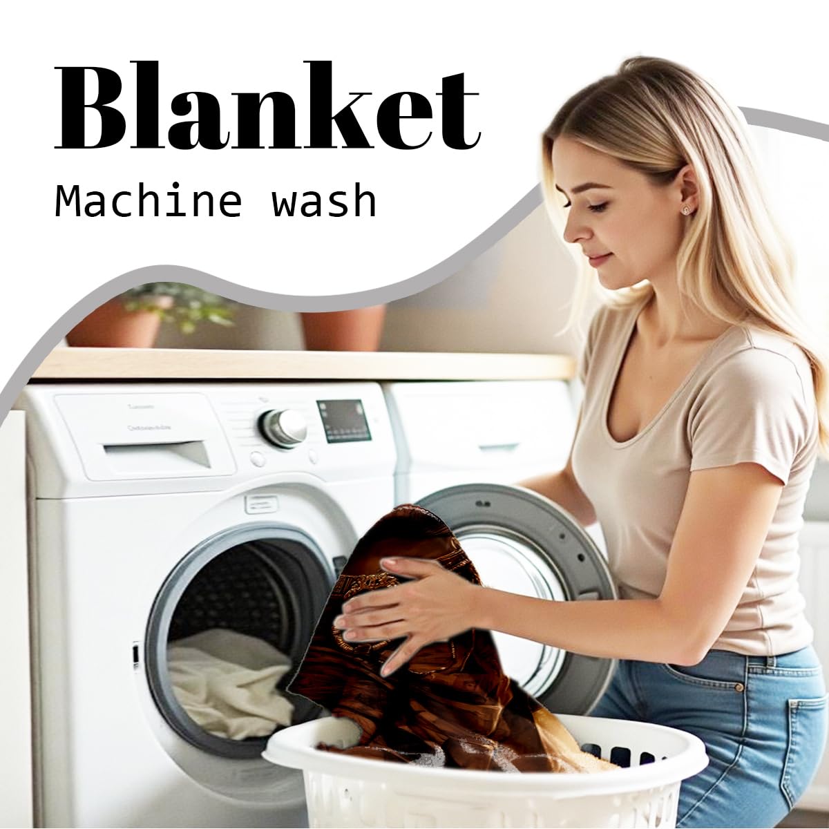 HUNXIAOJ African American Throw Blanket Lion Animals and Black Women Print Blankets Soft Flannel Bedding for Couch Bed Room Home Decor (49"x59")