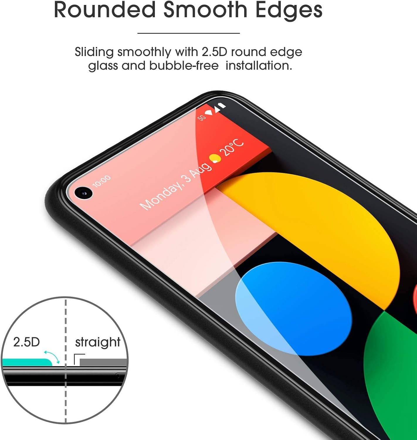 OMOTON 3+2 Pack for Google Pixel 9 Pro XL Screen Protector 6.8 Inch, 3 Tempered Glass Film & 2 Camera Lens Protector, Bubble-free, HD Clear, Not for 9 Pro/ 9