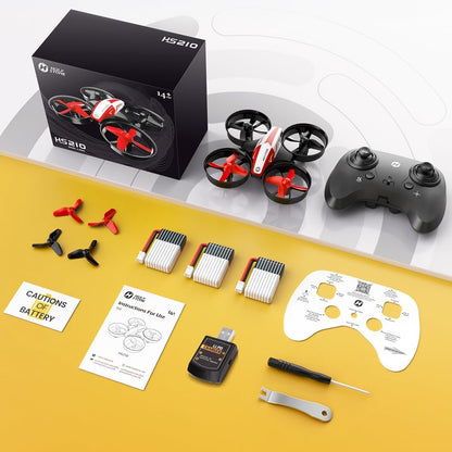 Holy Stone HS210 Kids Mini Drone for Beginners Adults, Indoor Outdoor RC Toy Quadcopter Plane for Boys Girls with Auto Hover, 3D Flip, 3 Batteries & Headless Mode, Great Toddler Gift, Red