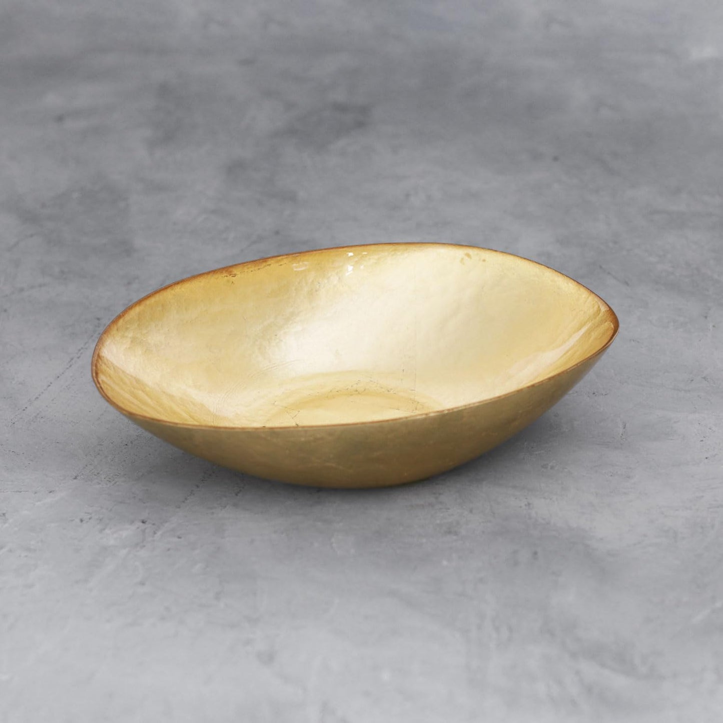 Beatriz Ball GLASS New Orleans Medium Oval Foil Leafing Bowl (Gold)