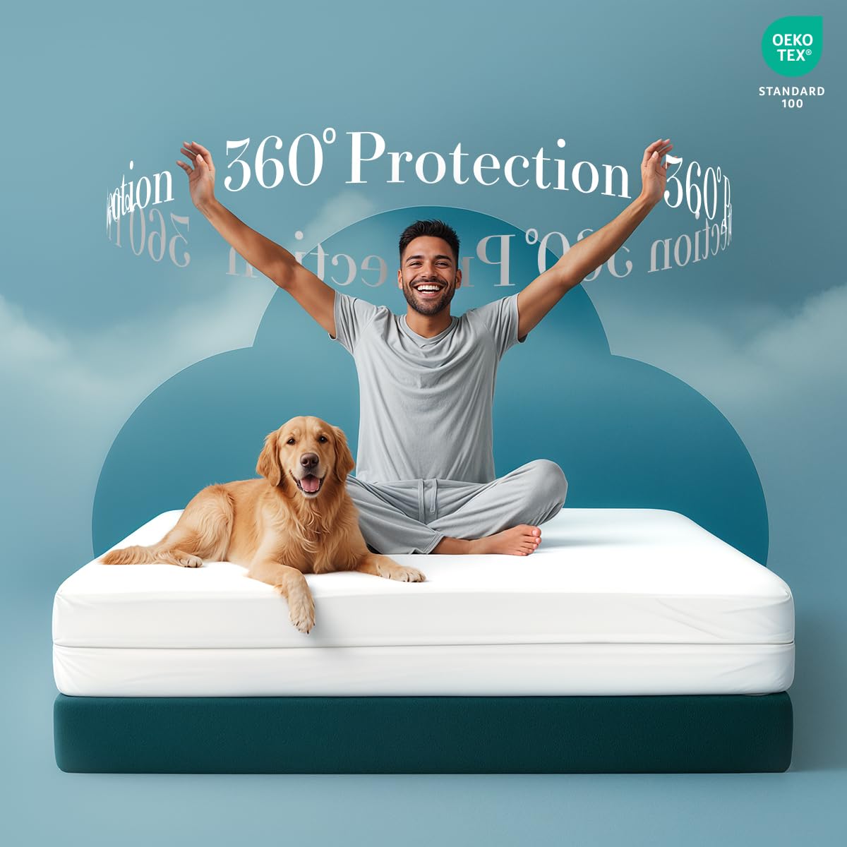 Utopia Bedding Mattress Protector Zippered Twin Size, 100% Waterproof Bed Bug and Dust Mite Proof Mattress Encasement, Absorbent 6 Sided Mattress Cover