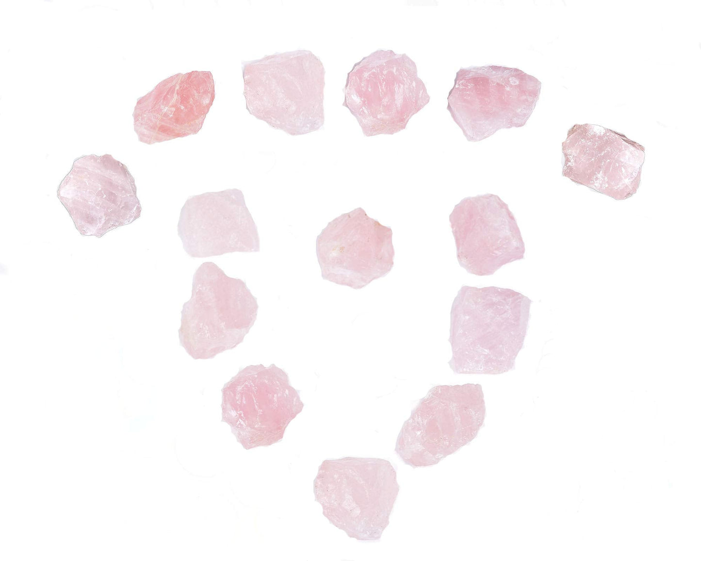 JIC Gem 12-16Pcs 0.7 Lbs Irregular Shape Rose Quartz Crystals and Healing Stones Pink Gemstone Raw Crystal Bulk Unpolished Madagascar Rock Rough Stones