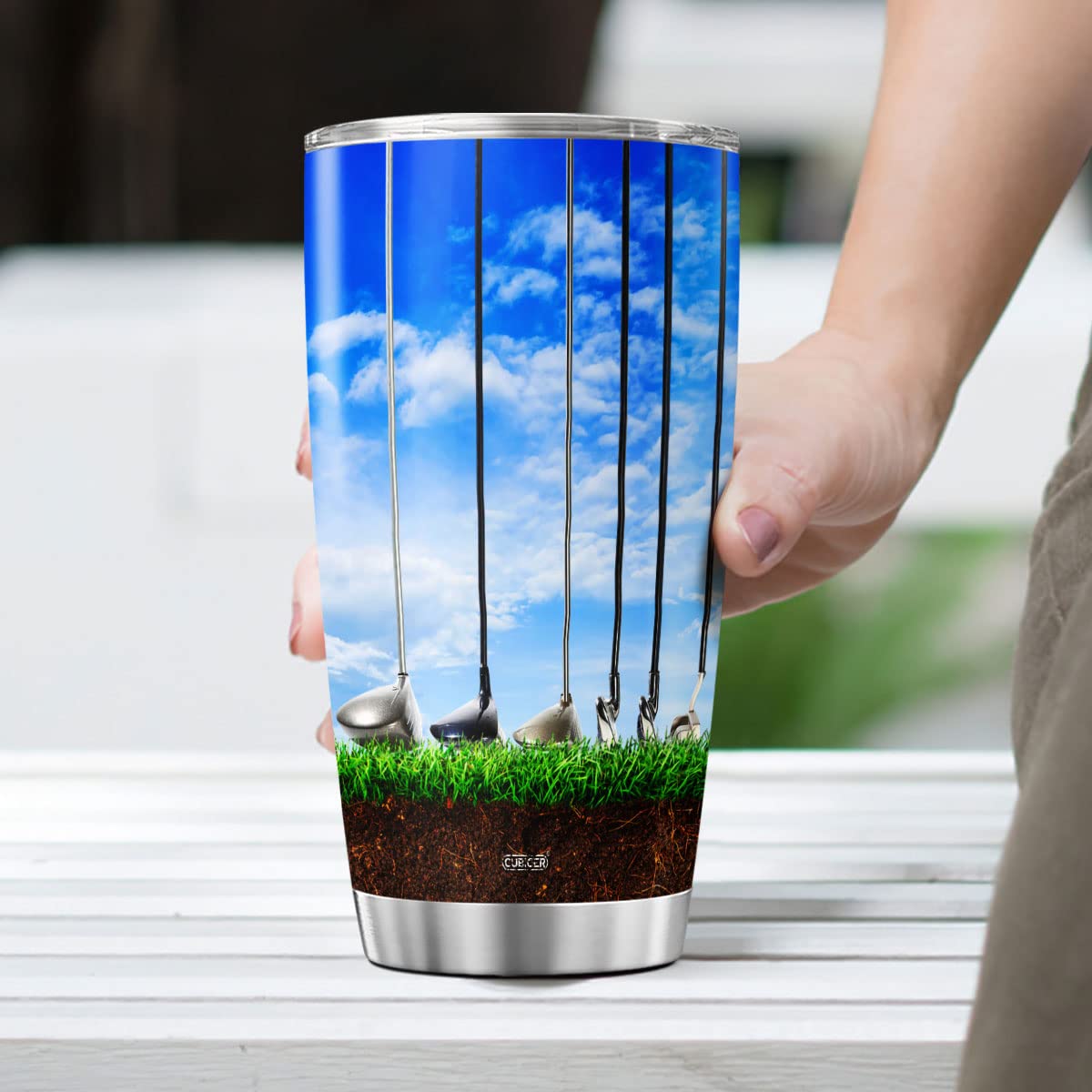CUBICER Golf Gifts For Men Him Dad Husband Golfers Fathers day Stainless Steel Tumblers Travel Water Bottle Funny Coffee Mugs 20 Oz Insulated Cups On Birthday Christmas Day