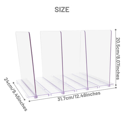 Amviner Gift Bag Storage Organizer, Acrylic Clear Shopping Bag Organizer, Adjustable Shelf Divider Bag Organizer for Small Closet, 1 Pack