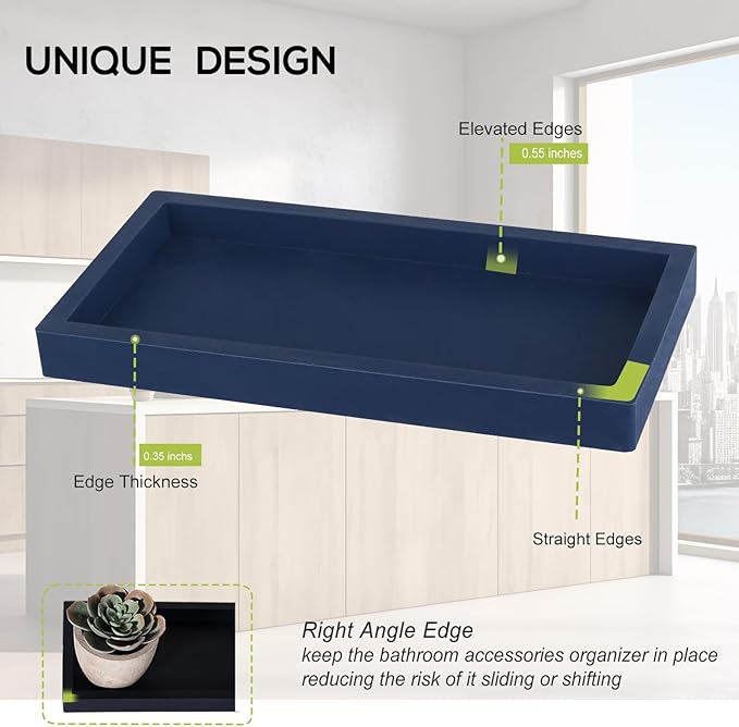 Bathroom Tray, Small Vanity Tray Silicone Soap Dish Sponge Holder Kitchen Sink