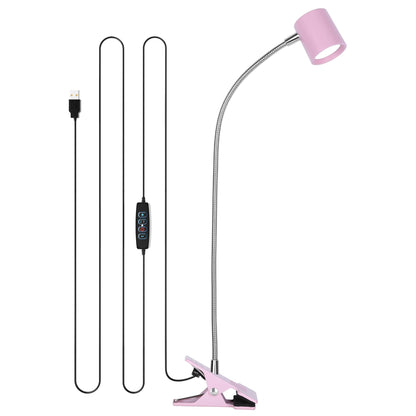 Dott Arts Desk Lamp,USB Clip On Light,Book Lights for Reading at Night,3 Color Modes,10 Brightness Clamp Lights,360° Gooseneck LED Reading Light for Books in Bed,Eye-Care for Home Office,Headboards