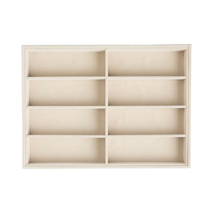 Frebeauty Sunglass Organizer,Velvet Glasses Organizer,8-Slot Sunglasses Tray for Drawer, Men's/Women's Sunglasses Box, Glasses Holder for Watch Stackable Eyeglass/Eyewear Display Tray(Beige)