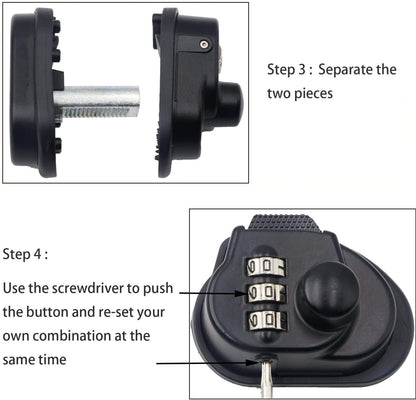 RioRand Trigger Lock 3 Digit Combination Gun Lock Gun Trigger Lock Accessories (3PCS)