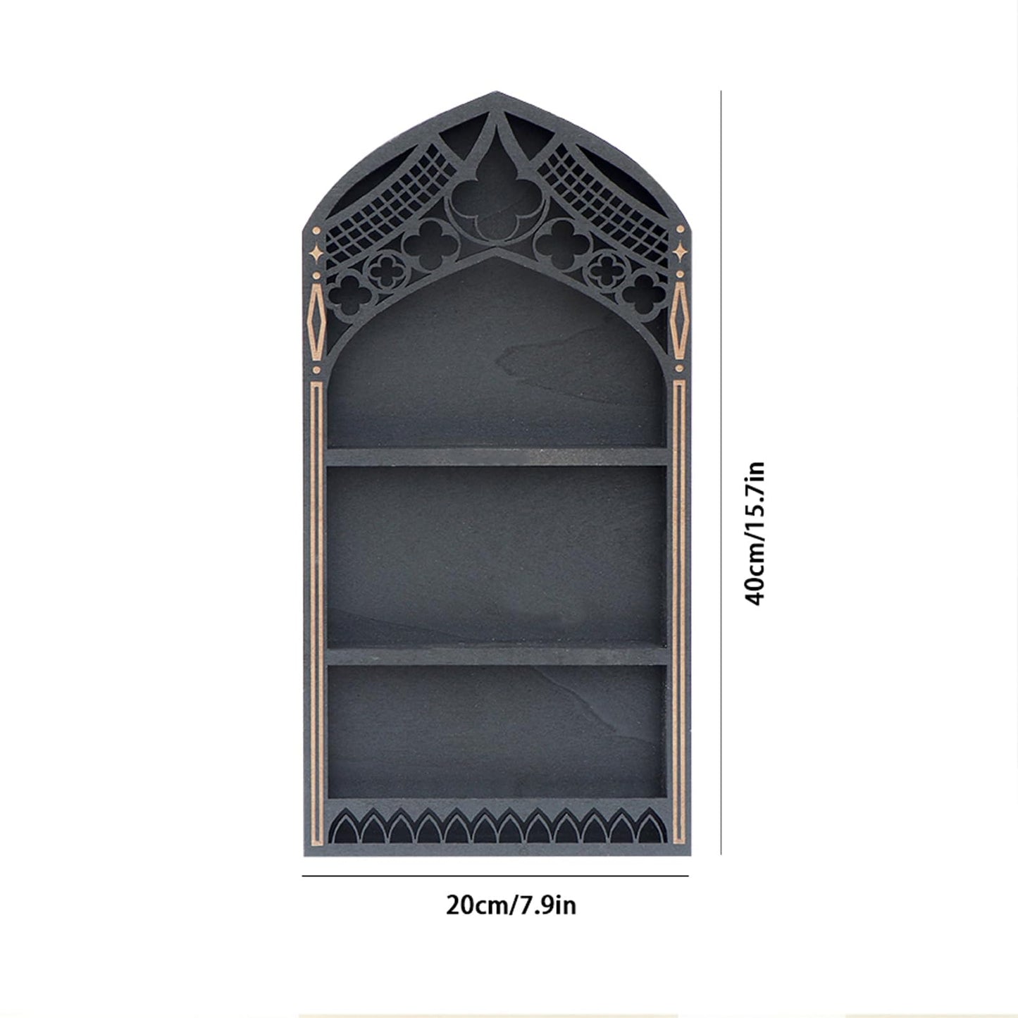 Xinsheinelry French Multi Layer Shelf for Crystal Mineral Agates Decorations Easy to Assemble Tiers Wooden Layer French