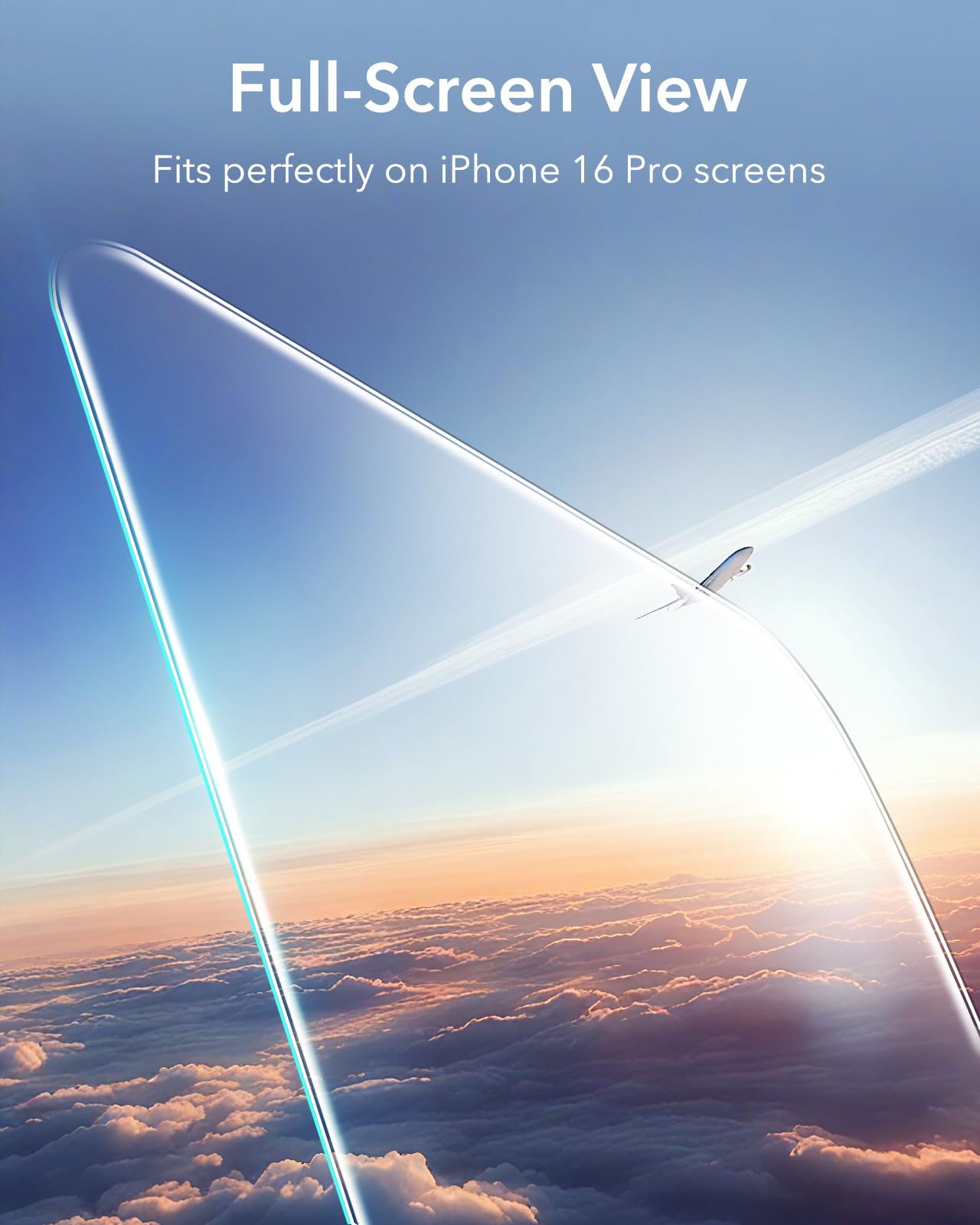 ESR 3 Pack 9H+ Glass for iPhone 16 Pro Max Screen Protector, [Military Grade Shatterproof & Longest Durable] Armorite Ultra-Tough Tempered Glass with UltraFit Tray