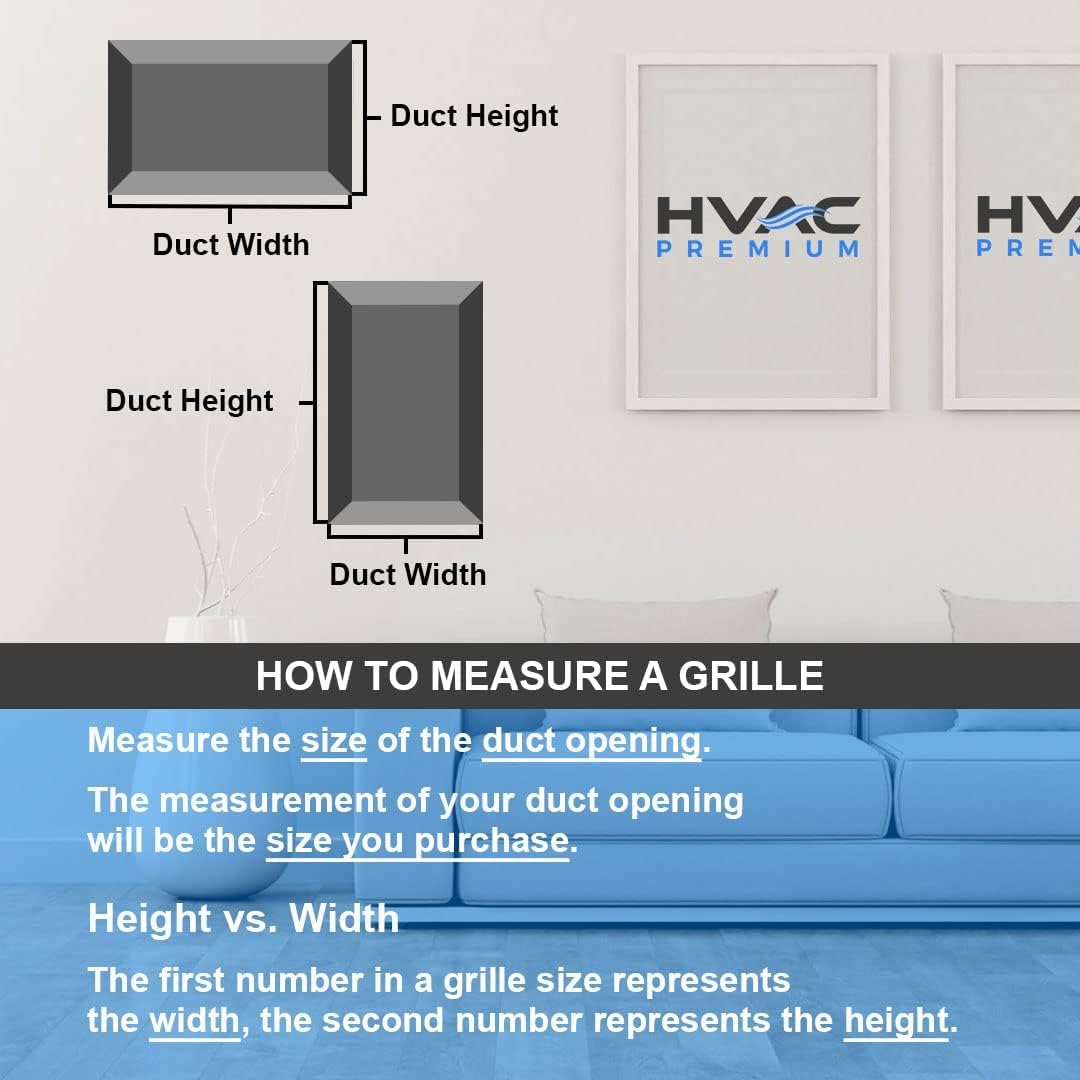HVAC Premium 28" x 30" [Duct Opening] Flat Stamped Steel Return Air Grille - Sidewall and Ceiling - HVAC Vent Duct Cover - White [Outer Dimensions: 29.75w X 31.75"h]