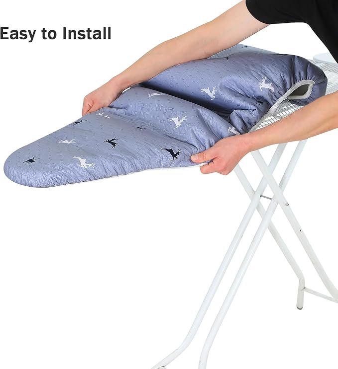 Ironing Board Cover and Pad Standard Size 15 x 54, 3 Pairs of Hook and Loop