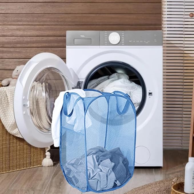 Mesh Pop Up Laundry Hamper, Collapsible Laundry Baskets, Foldable Dirty Clothes