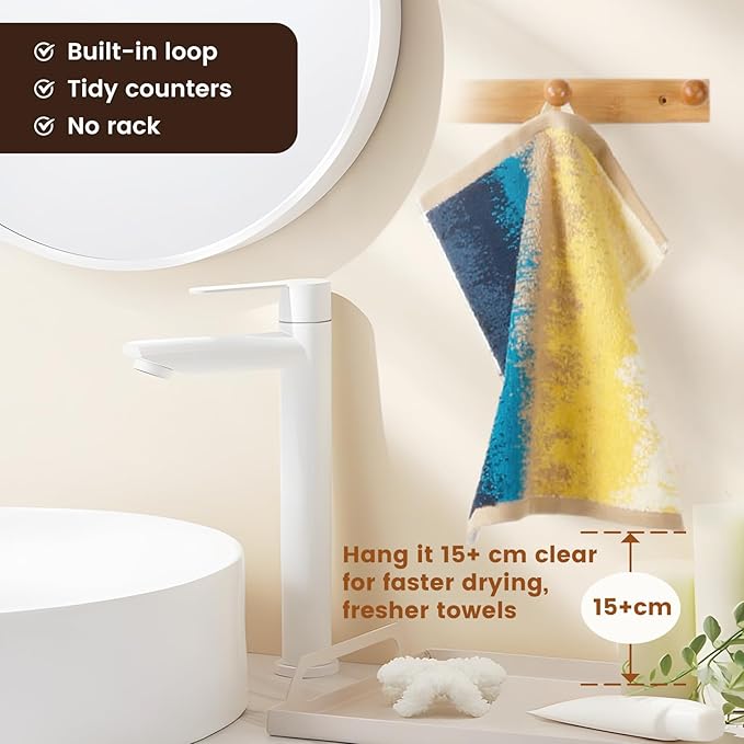 SEMAXE 100% Cotton Washcloths 12-Pack, 13 × 13 Inch Soft Luxury Face Towels –