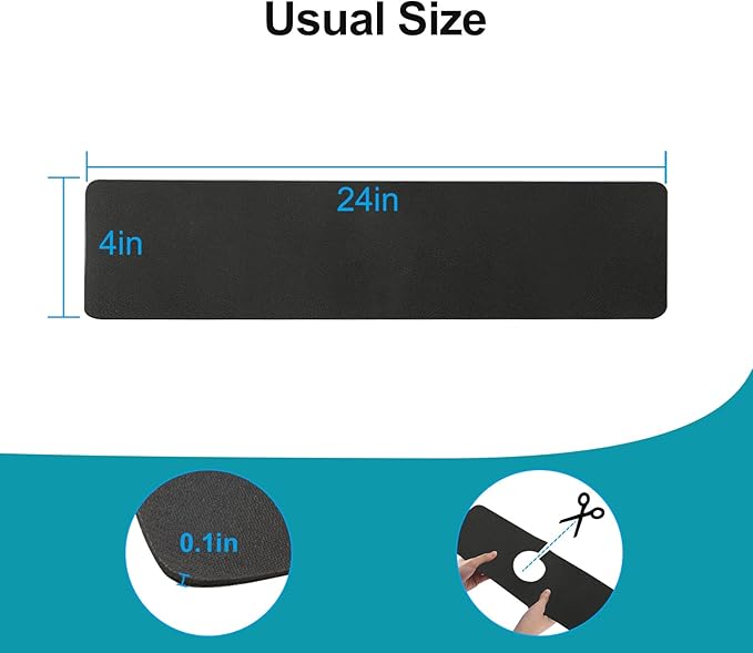 Customizable Faucet Mat for Kitchen Sink: 24"L x 4"W Cuttable Bathroom Counter