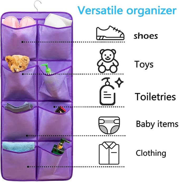 Dual Sided Hanging Closet Organizer Shoe Rack Holder