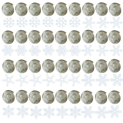 GOER 36 Pcs Snowflake Hanging Swirls for New Year Christmas Winter Party Decorations
