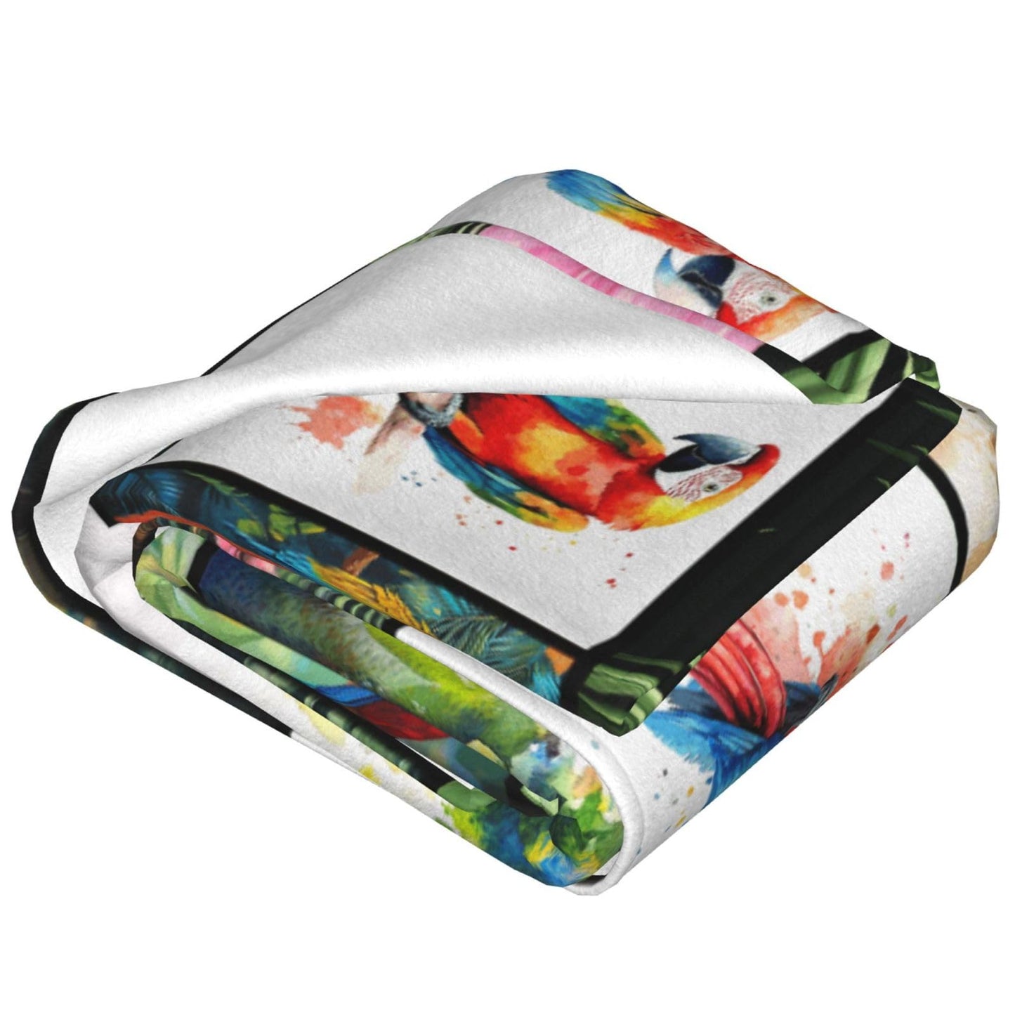 Lovira Parrot Cockatiel Throw Blanket Tropical Birds Print Throw Blankets Gifts for Couch Sofa Bed Stuff Decor Soft Cozy Fleece Plush Warm Flannel Bedding for Lover Men Women Boys Girls 40"x50"
