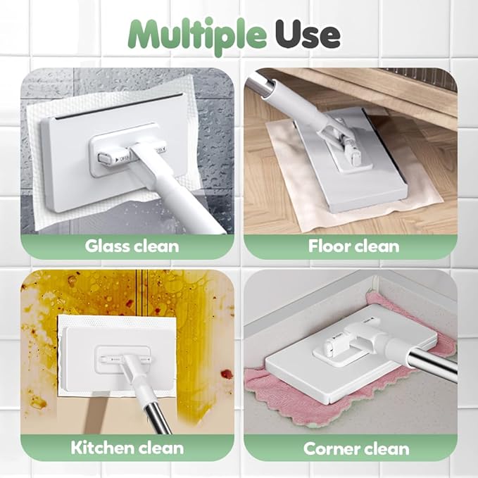 Disposable Dust Mop with 4 Reusable Cloths, 2026 New 39in Long Handle