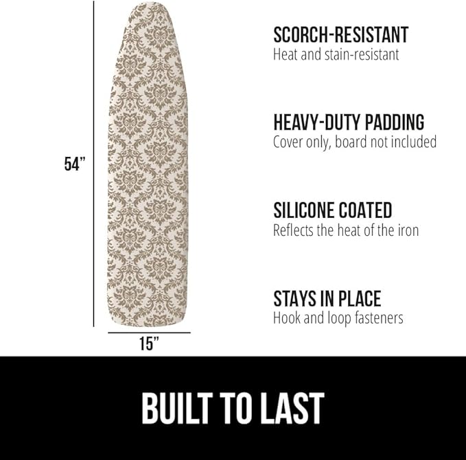 The Original GORILLA GRIP Ironing Board Cover and Pad, Silicone Coating