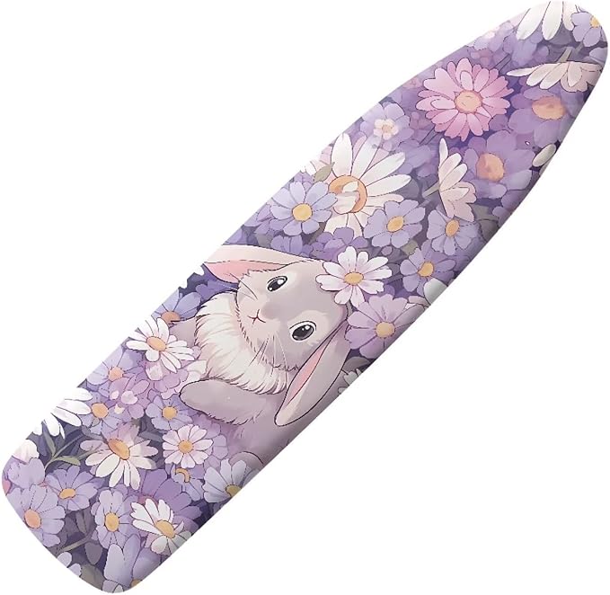Daisy Bunny Iron Board Cover for Easter Standard Size Elastic Edge for Snug and