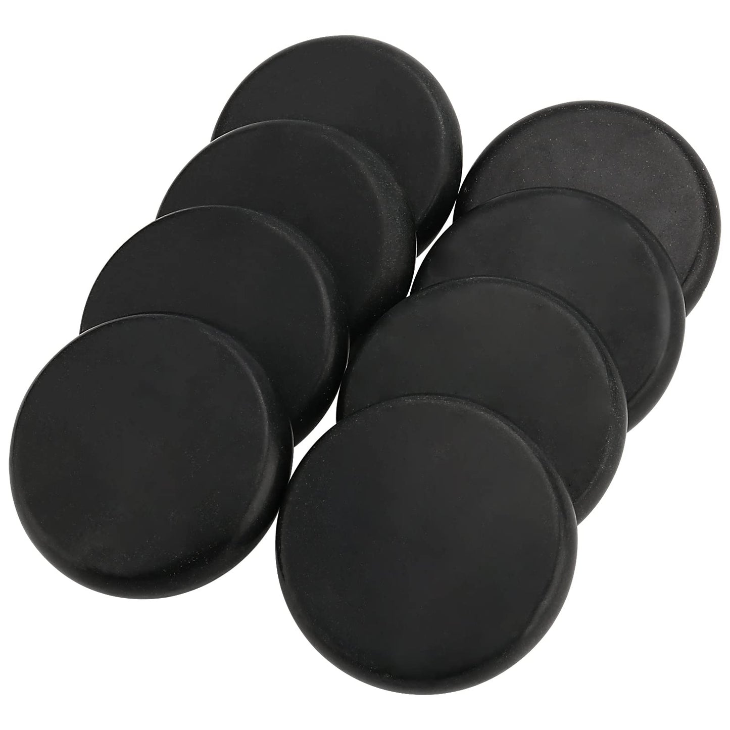 SOUJAP 16 Pack 3.15 Inch Basalt Massage Stones, Large Massage Hot Round Stones, Black Essential Basalt Rocks for Relaxation, Home Spa