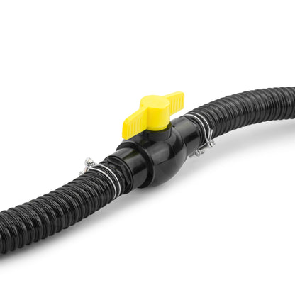 Pisces 50mm (2 inch) Black Pond Corrugated Flexible Hose Pipe - 5m Roll