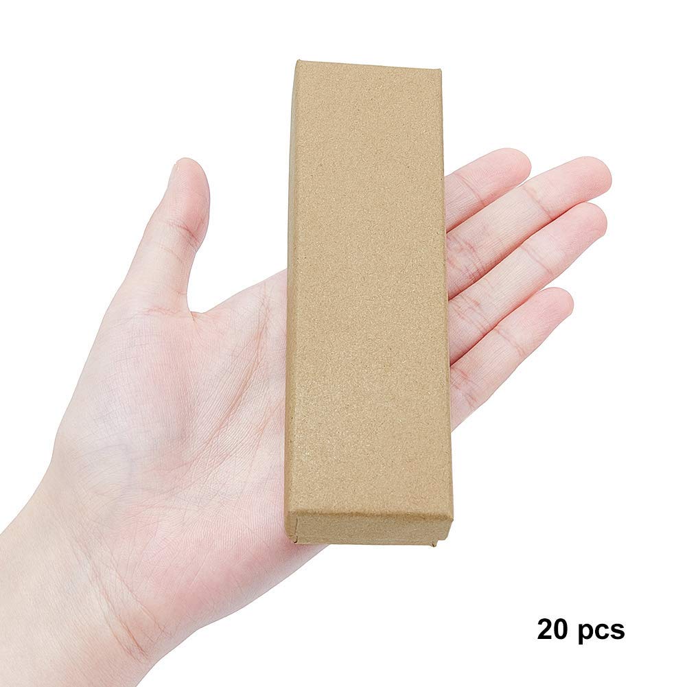 PH PandaHall 20 Pack Jewelry Gift Boxes, Valentine Necklace Bracelet Box Rectangle Packing Boxes with Sponge for Selling Pen Jewelry Birthday Wedding Engagement Mother's Day 1.6x5.2x1”