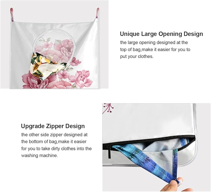 Hanging Laundry Hamper Floral