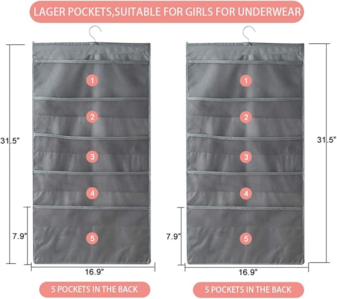 Enlarged Closet Hanging Bra Organizer
