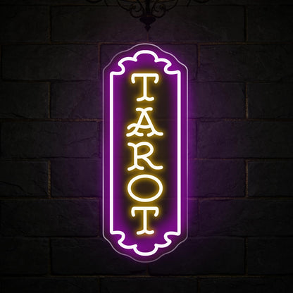 Tarot Neon Sign - 5-Level Dimmable USB Tarot Wall Decor & Psychic Decor, Perfect Mystical Neon Wall Art for Spiritual Spaces, Shops, Bedrooms, Living Room, Game Room