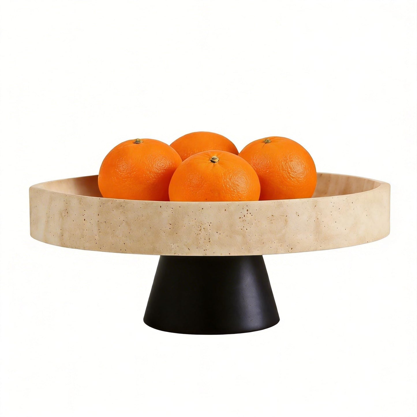 SZGYCSM Large Decorative Fruit Bowl,Modern Travertine Key Bowl for Entryway Table,Pedestal Bowl for Dining Table Center,Living Room, Kitchen Decor Modern Home Decor Marble Bowl (10.23 Inch)