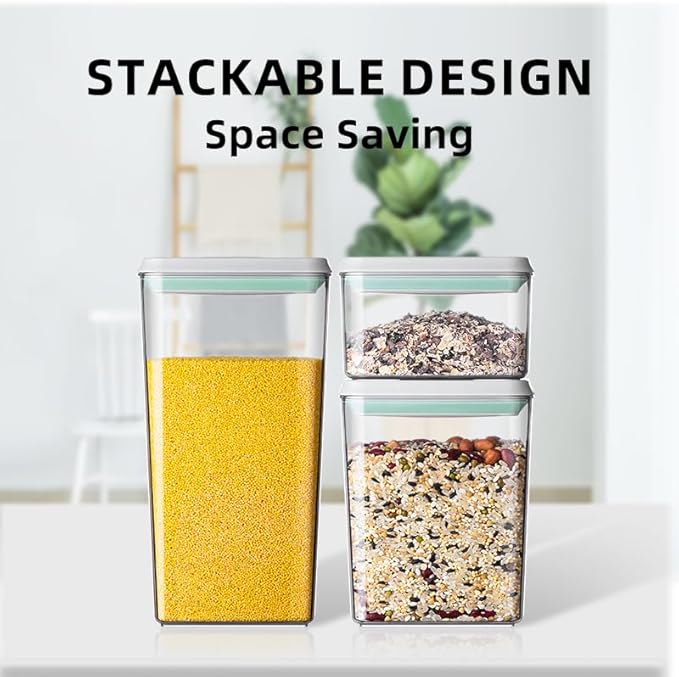 Food Storage Containers with Lids Airtight- 3Pcs BPA-Free Kitchen and Pantry