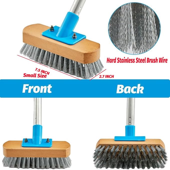 YONILL Stainless Steel Deck Scrub Brush