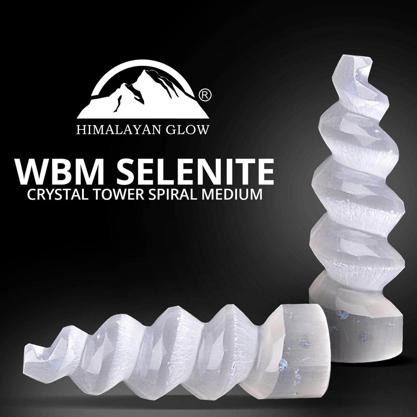 Himalayan Glow WBM Crystal Spiral Selenite