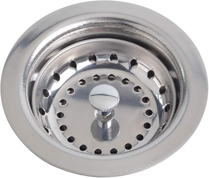 Hydro Master Kitchen Sink Basket Strainer Standard Drains, Stainless Steel