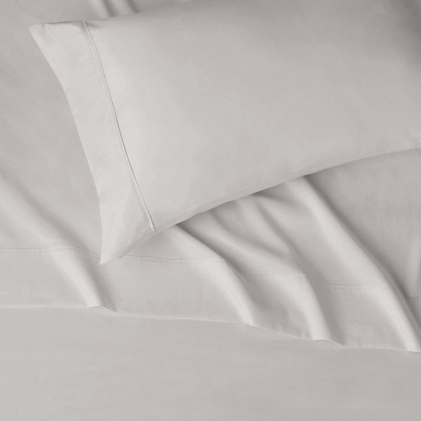 Amazon Basics Lightweight Super Soft Easy Care Wrinkle-Free Breathable Brushed Microfiber 3 Piece Bed Sheet Set with 14-Inch Deep Pockets, Twin, Light Gray, Solid