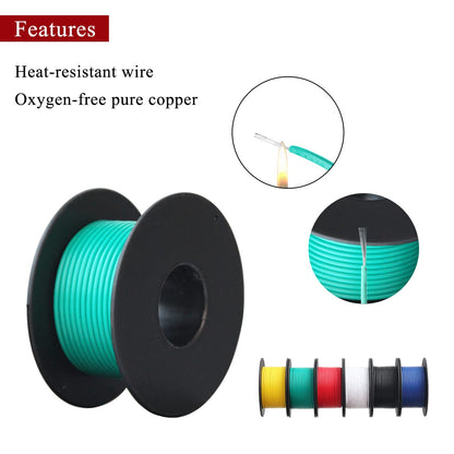 Electrical Wire,PVC Electric Wire -XINWANG 20awg 0.5 mm² wire 6 Colours (Each Colour 23ft) Stranded Wire Made of Tinned Copper Wire Hook up Wire Kit