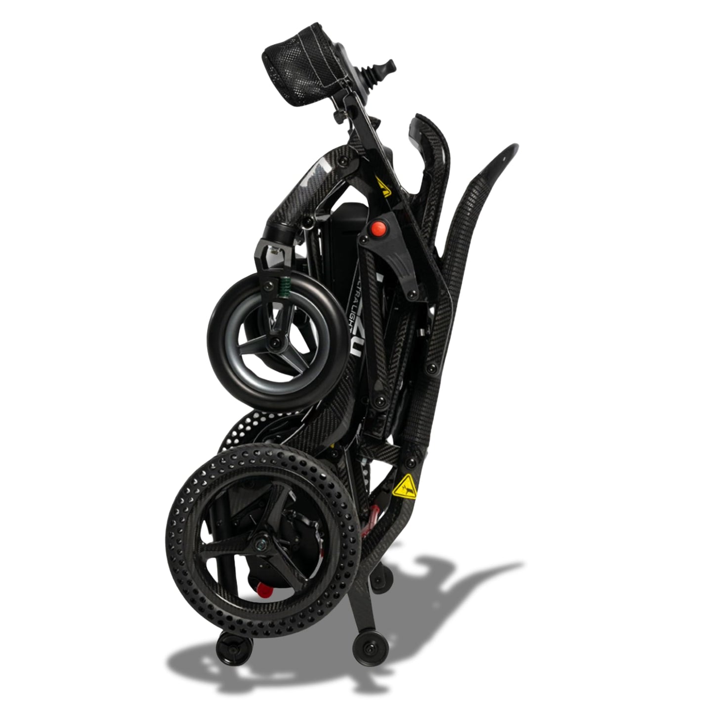 Pride Mobility Jazzy Ultra Light Folding Travel Power Chair - 300 lbs Capacity, 3.69 mph, Lightweight Foldable Electric Wheelchair for Travel Seniors, Adults – 10Ah Airline-Approved Battery (Black)
