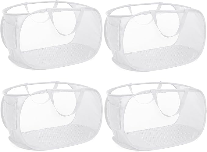 4 Pack Collapsible Laundry Baskets, Foldable Laundry Basket