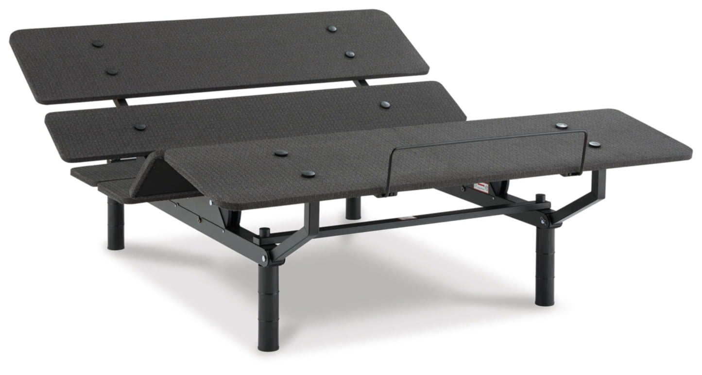 Signature Design by Ashley Cosmic Power Base Traditional California King Adjustable Base with Head and Foot Incline, Wireless Remote and USB Ports, Black