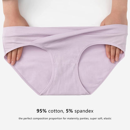 HBselect 6 Pack Womens Maternity Knickers Cotton Pregnancy Panties Under Bump Maternity Underwear