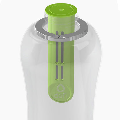 DAFI Water Bottle Filters and Cap Replacements Green | 2-Pack | Last up to 60 Days | Hiking Water Filter, Personal Filtered Water Bottle, Camping Water Filter | BPA-Free | Made in Europe
